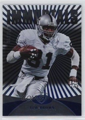 2013 Certified Immortals Platinum Blue 61/100 Tim Brown #195 HOF b8c