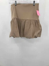 Pre-Owned Sans Souci Tan Size Medium A-Line Mini Skirt