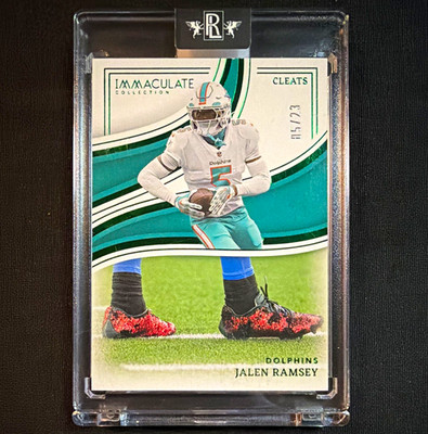 Panini 2023 Immaculate Collection Cleats Jalen Ramsey Dolphins Emerald /23 #64