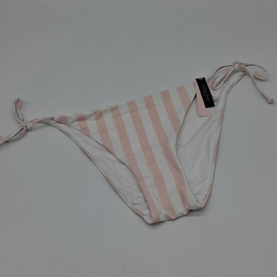 Victoria's  Secret Bikini Bottom Womens XL Cheeky String Pink Stripes