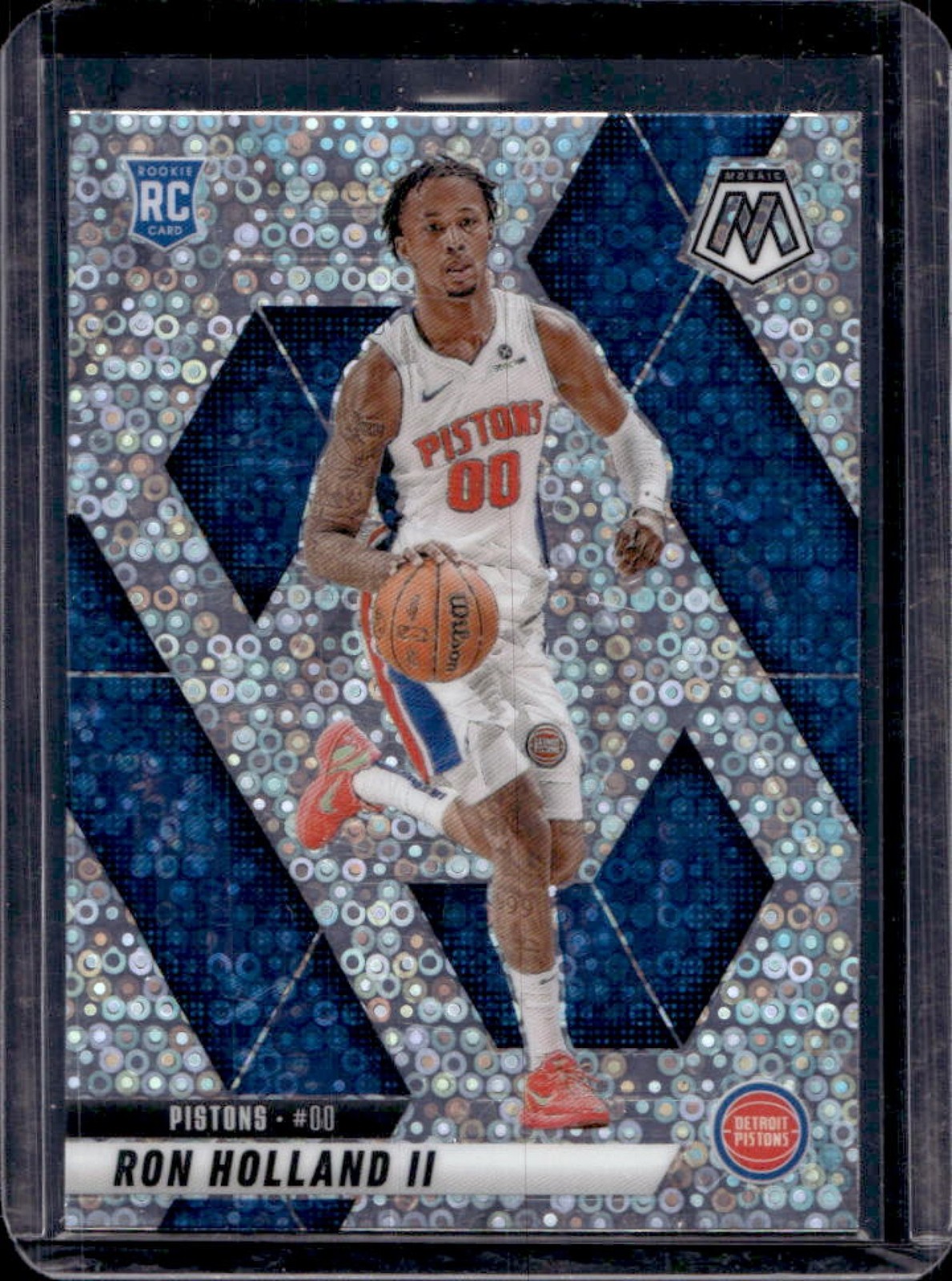 2024-25 Panini Mosaic Ron Holland II RC Fast Break Silver Mosaic #219 Pistons