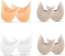 4-Pair Toe Pads for Pointe Shoes, Cotton  Silicone Set