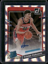 2023-24 Donruss #257 Tristan Vukcevic Rated Rookies Signatures Laser Holo #/99