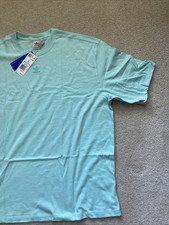 Adidas Women Essentials Boyfriend Tee Large Aqua Light Blue
