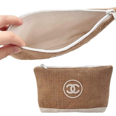 Damen 2026 Clutch White Beaute Brown flax Cosmetic Makeup Pouch Geschenk