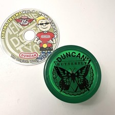 Vintage Duncan Butterfly Green Yoyo Yo-yo  String Tricks Vol 1 CD Lot Bundle