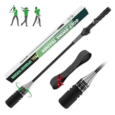 Golf Swing Speed Trainer, Adjustable Rod Head Speed Golf Grip Trainer Speed & 