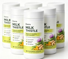 Kivo Enerra Milk Thistle Liver Support Capsules, 90 Vegetarian Capsules | Liver-