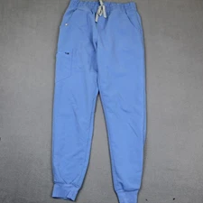 FIGS Scrub Pants Womens Small Blue Zamora Jogger Technical Collection Drawstring