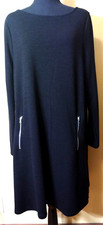 GAP Black Long Sleeve Knit Sweater Dress w/2 Zipper Pockets - XL