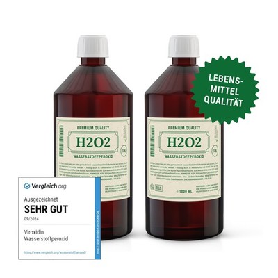 Viroxidin Wasserstoffperoxid 3 % (2000ml) - H2O2 Lebensmittelqualiät