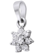 0.23ct Natürlich Rund Diamant 14k Bis Gekennzeichnet Weiß Gold Hochzeit Anhänger