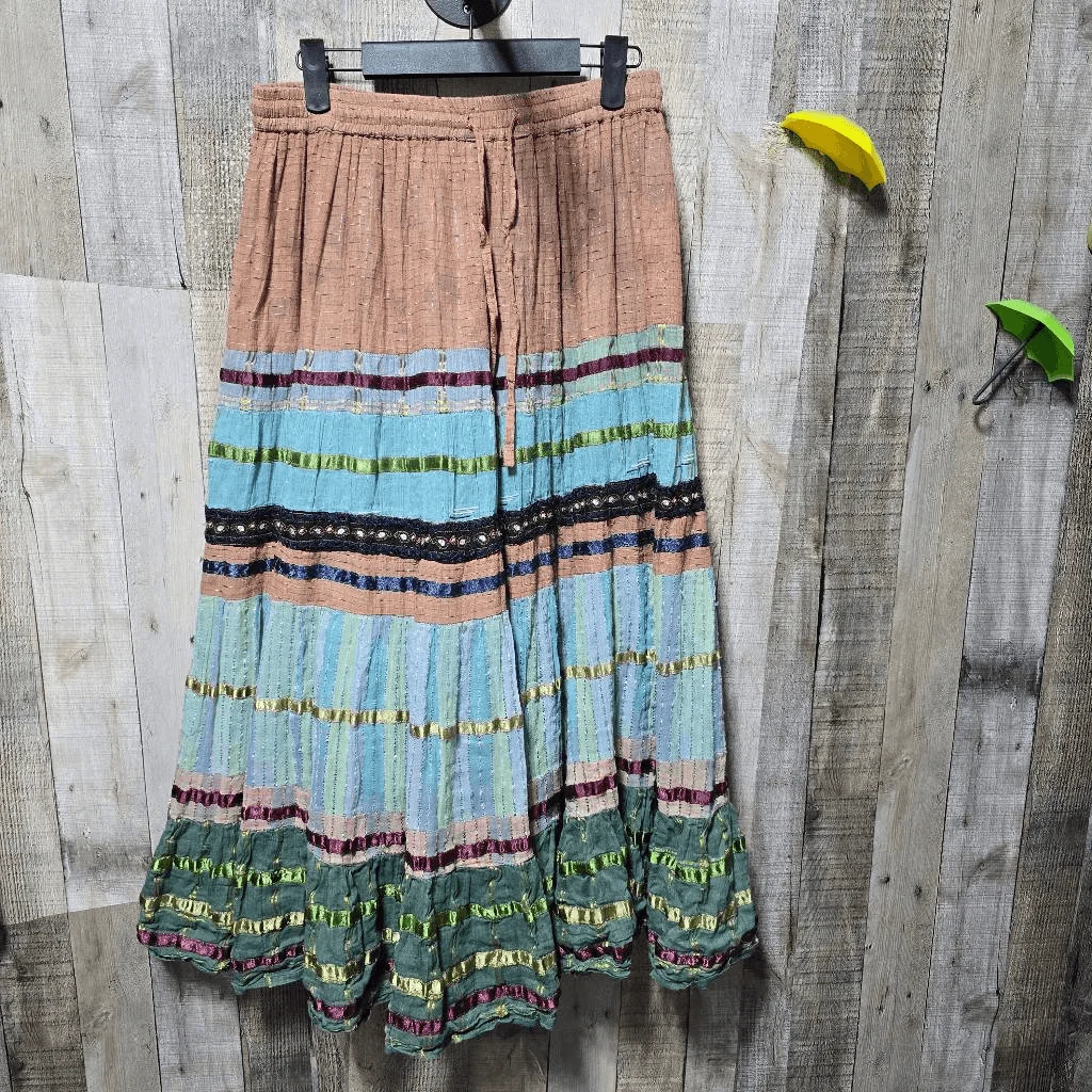 Natural Multicolor Colotblock Maxi Skirt Small Gypsy Boho Hippie Trendy Summer
Opens in a new window