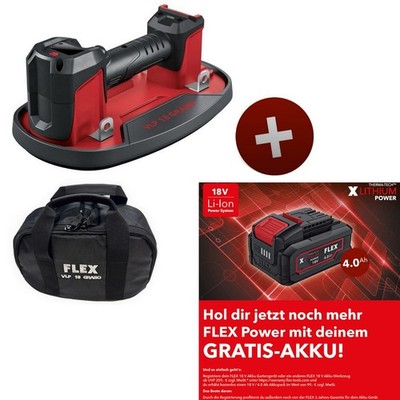 Flex Akku Vakuumheber VLP 18 Grabo Solo Haltekraft von bis 170 kg Tasche 531330