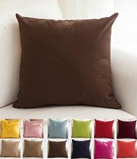 Handmade Decorative Solid 100 Cotton Canvas Throw Deep Coffee 12Inch x 18Inch