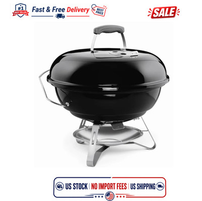 Weber Jumbo Joe Charcoal Grill Portable Outdoor BBQ Grill w/Lid and Ash Catcher
