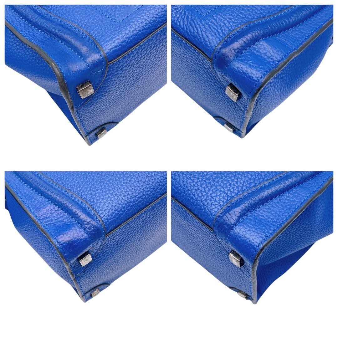 Celine Luggage Micro Shopper Bag Blue image 4