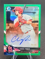 CHASE PINDER - 2018 Bowman Chrome #BCPA-CP 1st Bowman Green Refractor /99