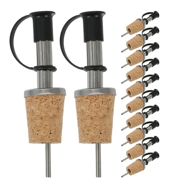 12X FlaschenausgießEr ÖL Schnaps Mit Schutzkappe Dosierer AusgießEr FüR Flaschen-image
