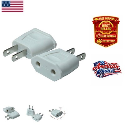 Dual Pack: European to American Power Adapter, Small and Lightweight Design
