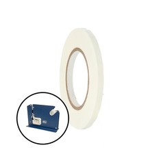 6 Rolls Poly Bag Sealing Tape White 2.3 Mil 3/8" x 180 Yards with Tape Dispenser