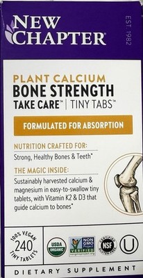 New Chapter Plant Calcium Bone Strength Supplement - 240 Tablets 03/2027