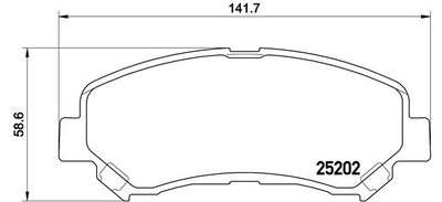 BREMBO P 79 028 Bremsbelagsatz, Scheibenbremse für GAC NE,HAIMA (FAW),NISSAN,NIS