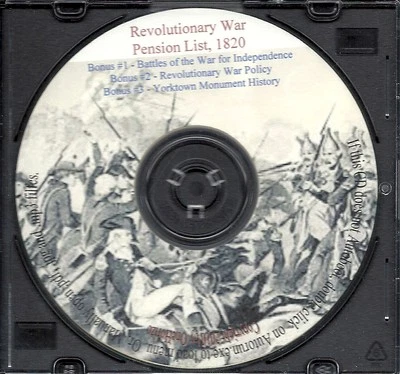 1820 Revolutionary War Pension List + Bonus