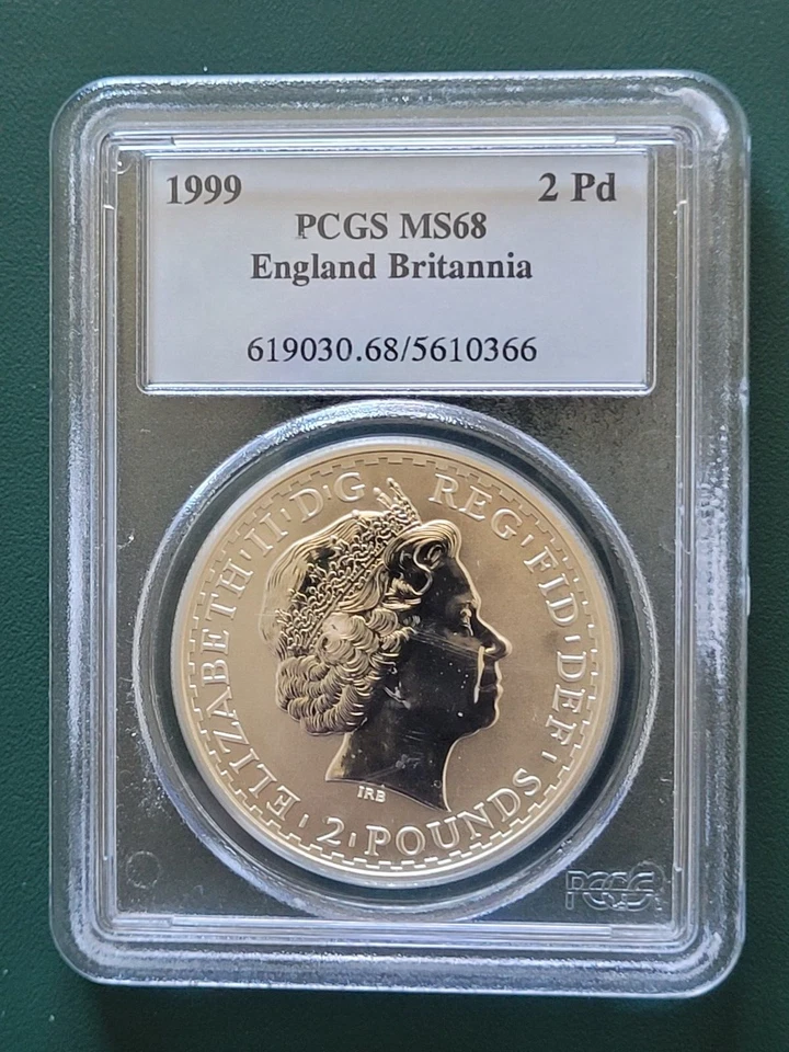 1999 Great Britain Coin UK Britannia 958 1 oz Silver PCGS MS68 - Image 4 of 4