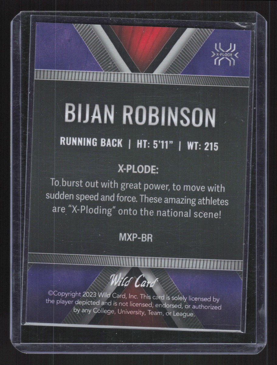 2023 Wild Card Matte - Xplode #MXP-BR Bijan Robinson Purple #/75