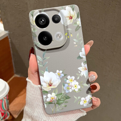 For Xiaomi Redmi Note 14 13 12 11 Pro 13T Soft TPU Shockproof Flower Case Cover