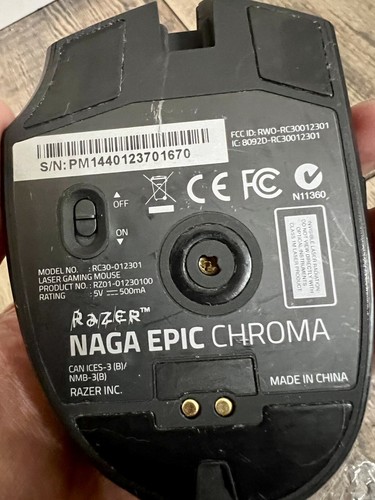 Razer Naga Epic Chroma Wired/Wireless Gaming Mouse (Model: RC30-012301) w/ Base - Picture 7 of 8