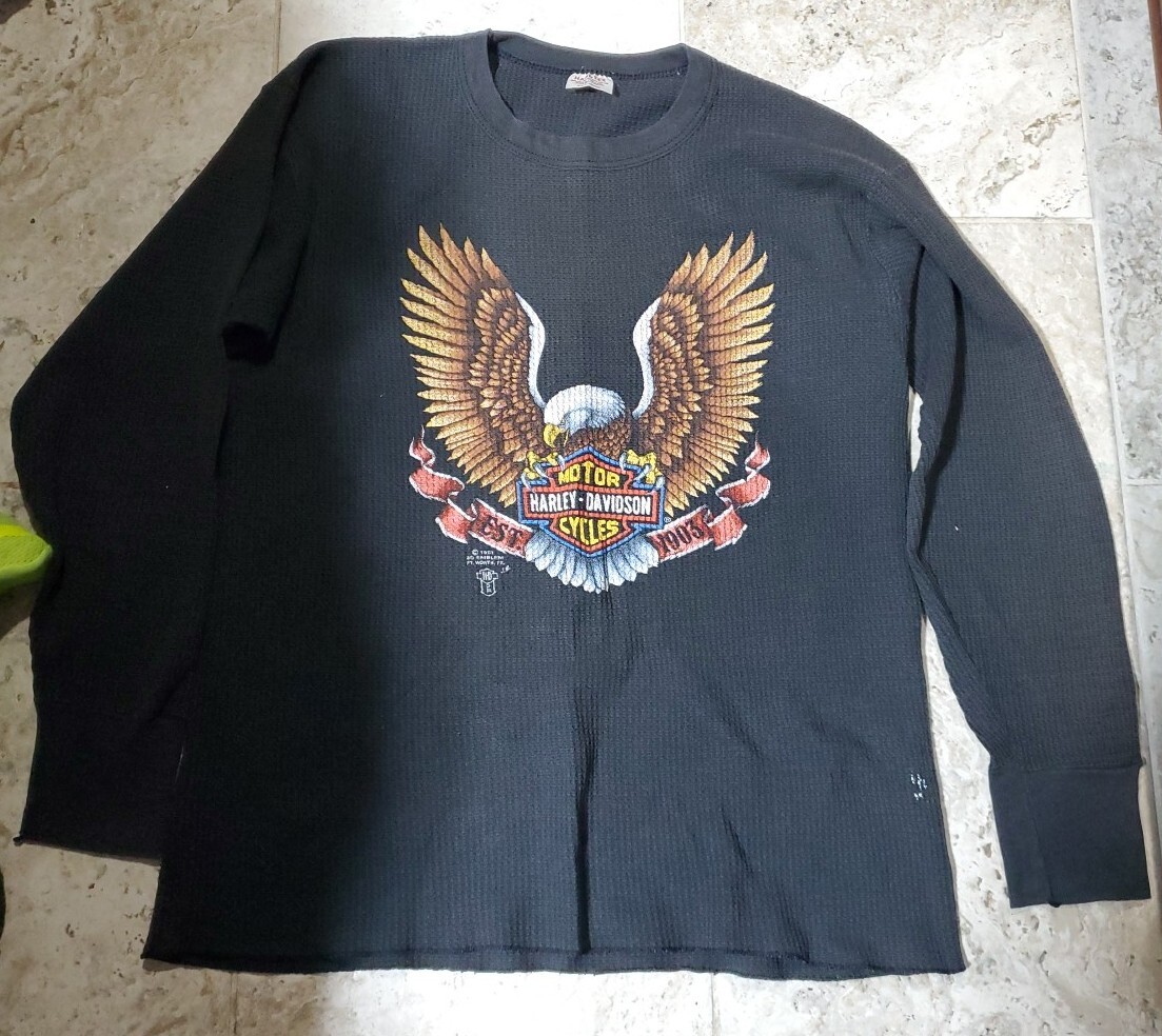 ULTRA RARE SIZE VINTAGE 1987 3D EMBLEM HARLEY DAVIDSON