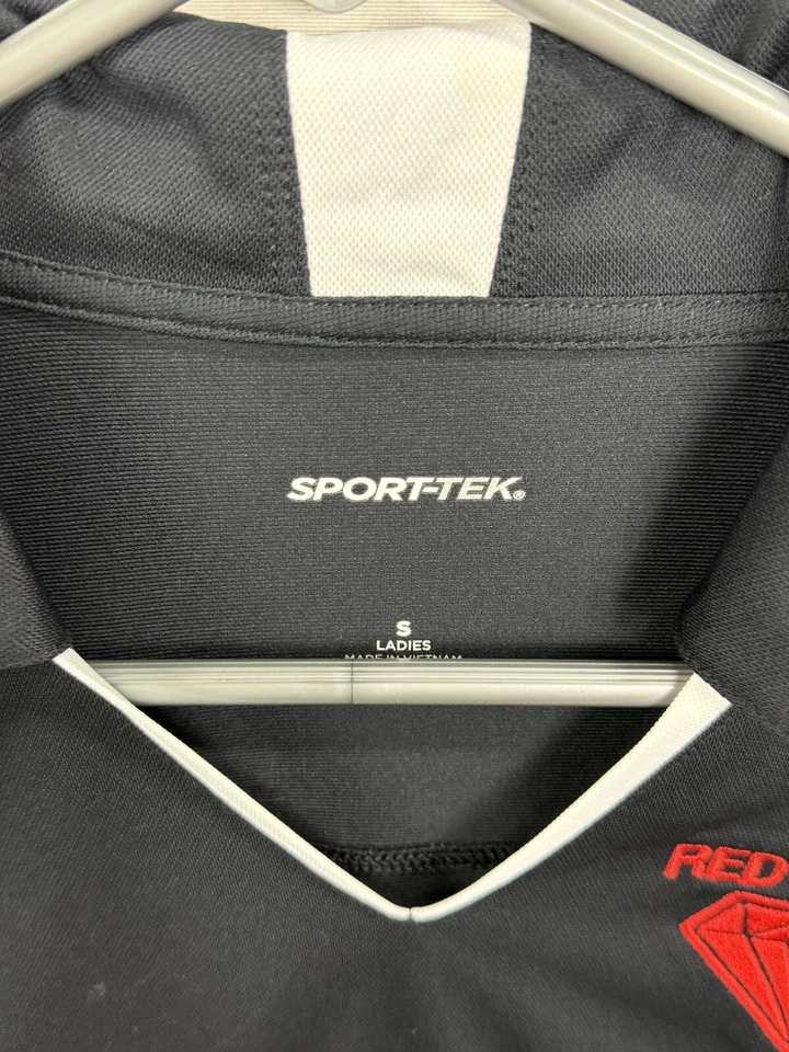 Polo Sport-Tek Rojo Diamante Personal Mujer S Negro Blanco Manga Corta Pullover Foto 4 de 4