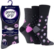 6 Pairs Ladies Cotton Socks Gentle Grip Everyday Comfort Womens UK 4‑8 Soft