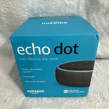 Echo Dot (3rd Gen) - Smart speaker with Alexa – Charcoal - Amazon Echo New