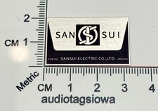 Sansui Transformer Badge Custom Satin Silver Aluminum 32 x 20mm Tokyo Japan