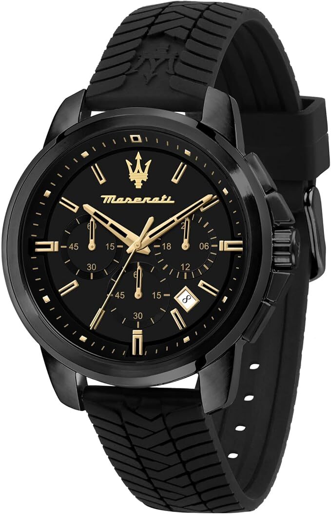 Maserati Hombre Reloj, Colección Successo Pulsera de Silicona R8871621011