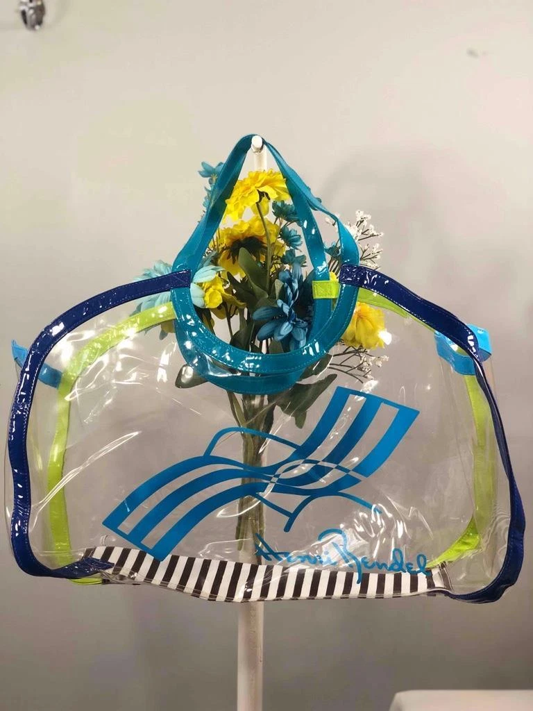 HENRI BENDEL Durable Hard PVC Clear Large Beach Tote Bag eBay
