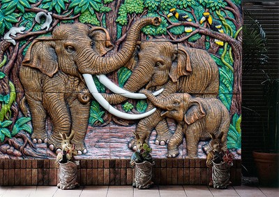 3d Forest Elephant 973 Wallpaper Mural Paper Wall Print Wallpaper Murals Uk Ebay