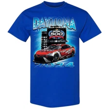 Men's Checkered Flag Sports  Blue 2024 Daytona 500 Champions T-Shirt