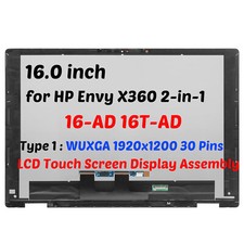 for HP Envy x360 2-in-1 16-AD0005CI 16-AD0605ND WUXGA LCD Touch Screen Assembly