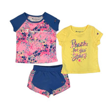 New Champion Girls 3 Pc Summer Set "Reach for the Stars" 2 Tees 1 Shorts 18M