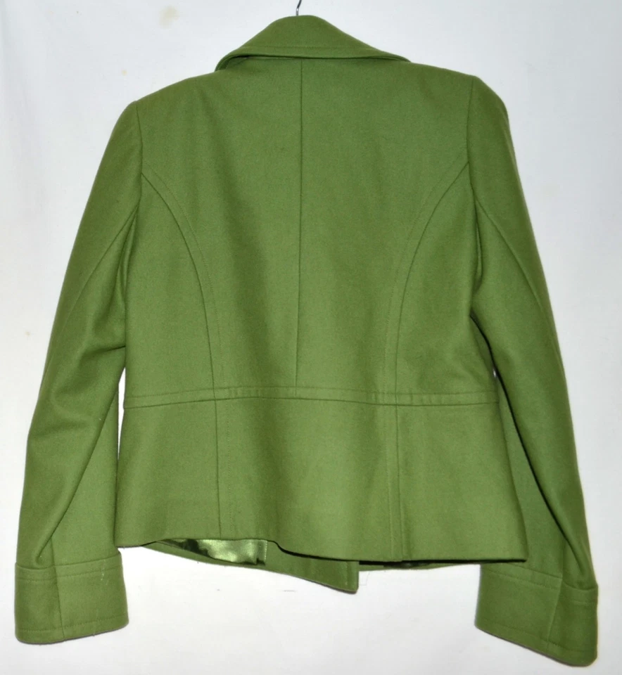 Chaqueta para mujer Metro Kristen Blake verde lima lana y rayón doble botonadura talla S Foto 2 de 4