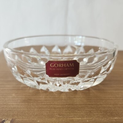 Gorham Full Lead Crystal Aletha Bonbon Dish 4 3/8''D Set Of 2 Excellent Condition