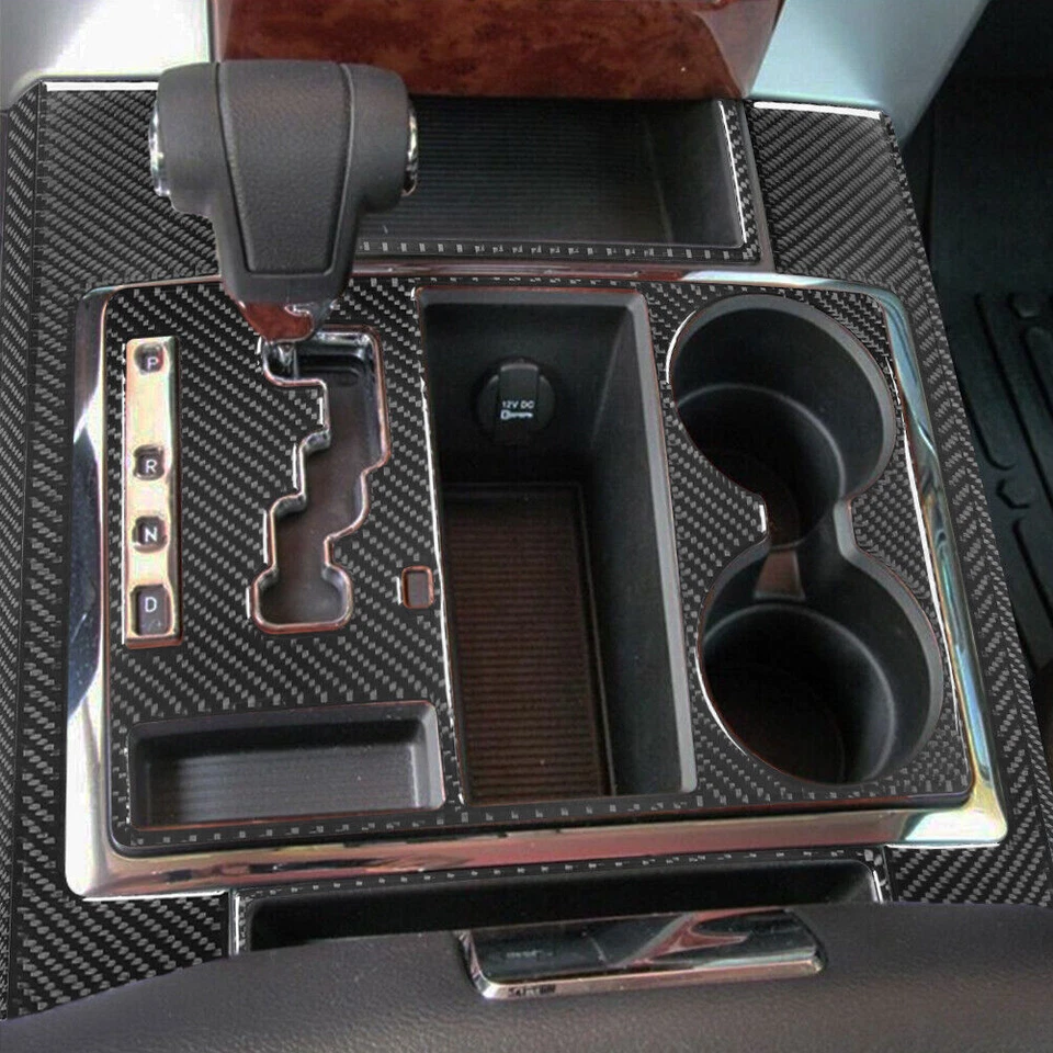 For Dodge RAM 1500 2013-2015 Carbon Fiber Automatic Transmission Gear Shift Trim Foto 3 de 4