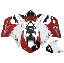 Red White Black Fairings for Ducati 848 1098 1198 2007 2012 Injection Bodywork