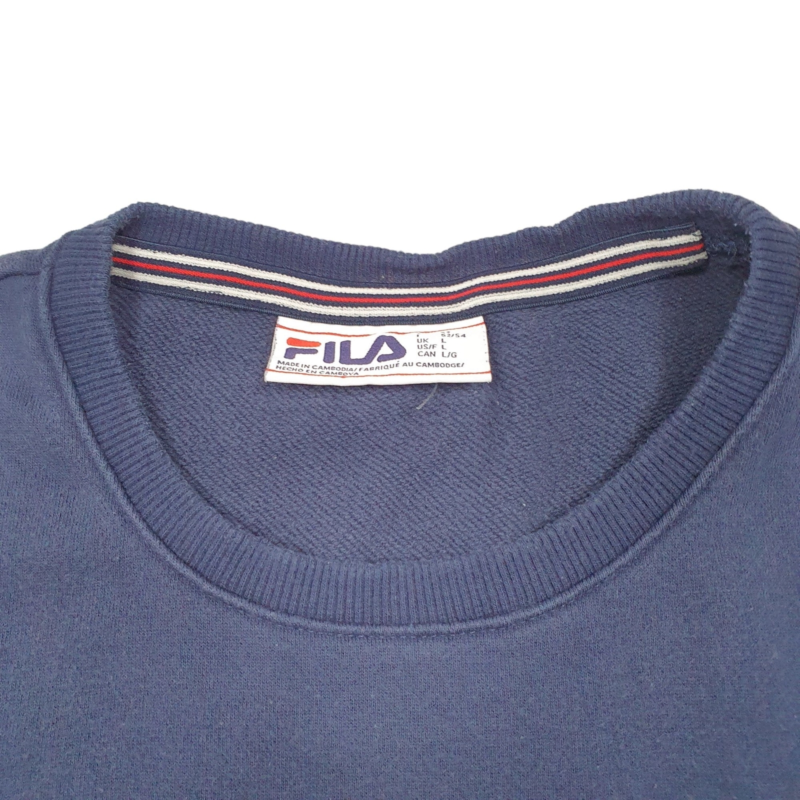 FILA Crewneck Cotton Jumper Sweatshirt Mens L image 2