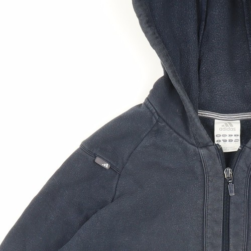 Adidas Unisex Blue Full Zip Hoodie 2XS - Picture 10 of 12