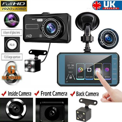 Peugeot 208 Auto Dash Cam 2 Kamera Recorder Dual Front & Rear View HD 1080P WDR
